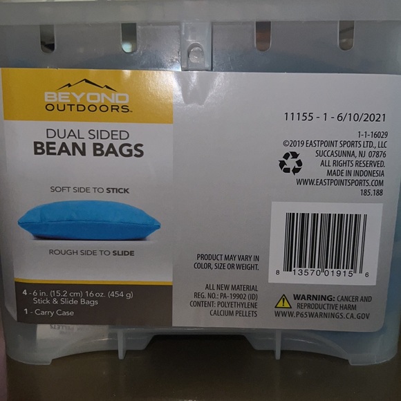 Duel sided blue bean bags - Picture 3 of 3